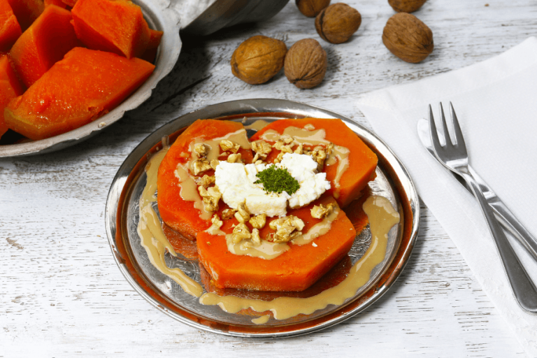 Kabak tatlısı: un dessert à la citrouille qui vient de Turquie.